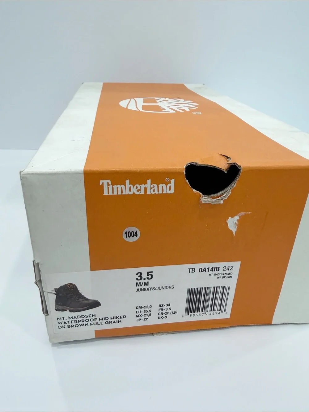 Timberland Kids' Mt. Maddsen Mid Waterproof Hiking Boots